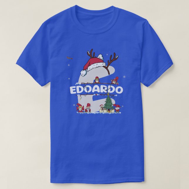 Edoardo Christmasw Edoardo Name für lustige Weihna T-Shirt (Design vorne)