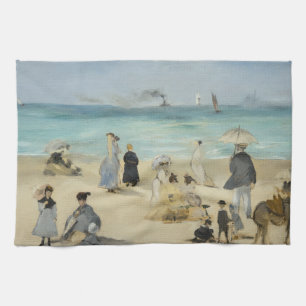 Edouard Manet - Am Strand, Boulogne-sur-Mer Geschirrtuch