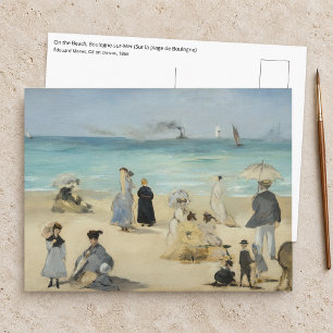 Edouard Manet - Am Strand, Boulogne-sur-Mer Postkarte