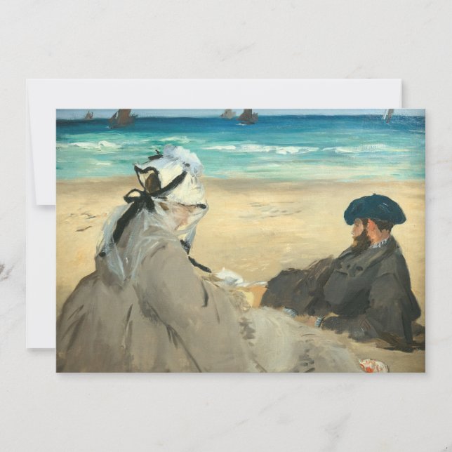 Edouard Manet - Am Strand Dankeskarte (Vorderseite)