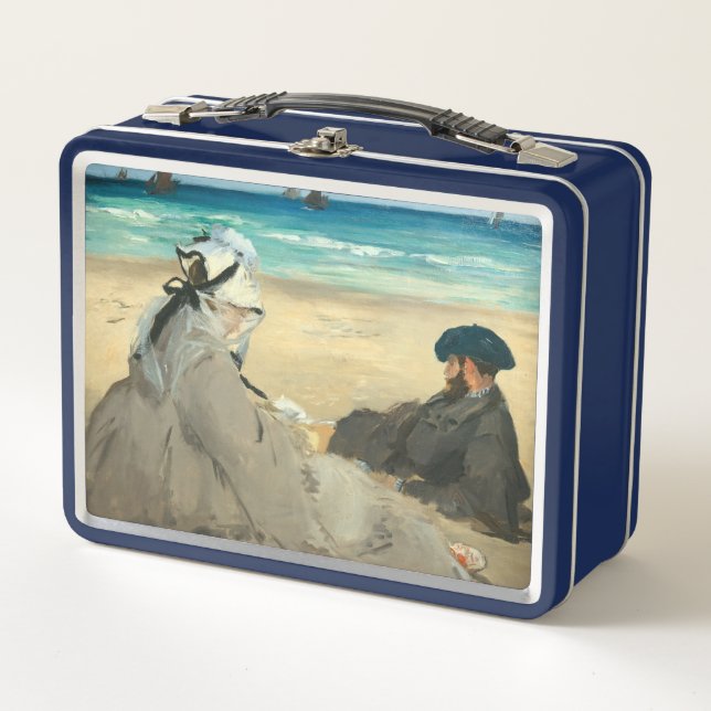 Edouard Manet - Am Strand Metall Brotdose (Vorderseite)