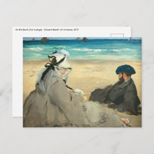 Edouard Manet - Am Strand Postkarte