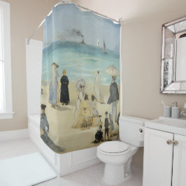 Edouard Manet - Am Strand von Boulogne-sur-Mer Duschvorhang