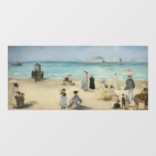 Edouard Manet - Am Strand von Boulogne-sur-Mer Fensteraufkleber