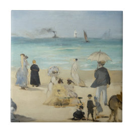 Edouard Manet - Am Strand von Boulogne-sur-Mer Fliese