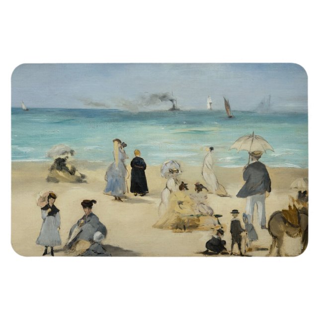 Edouard Manet - Am Strand von Boulogne-sur-Mer Magnet (Horizontal)