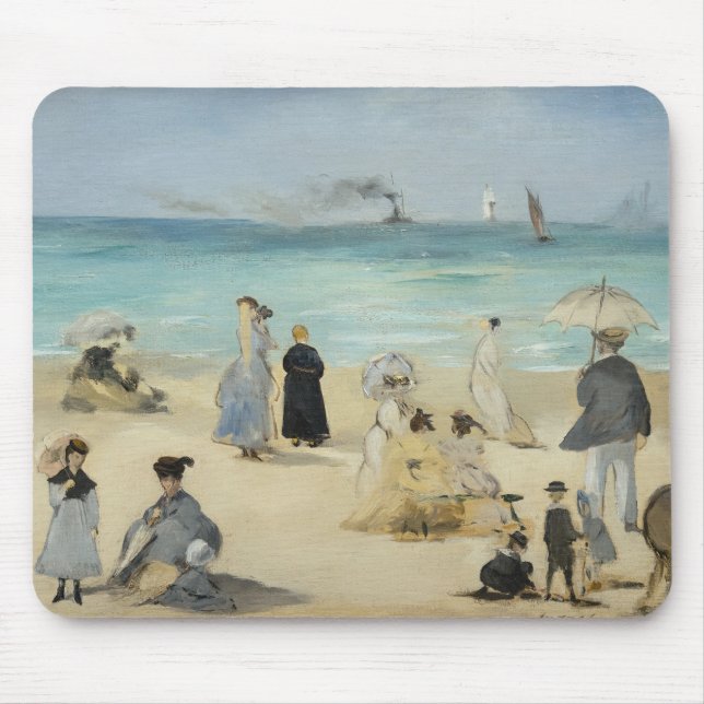 Edouard Manet - Am Strand von Boulogne-sur-Mer Mousepad (Vorne)