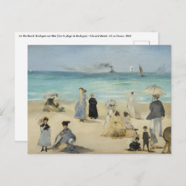Edouard Manet - Am Strand von Boulogne-sur-Mer Postkarte