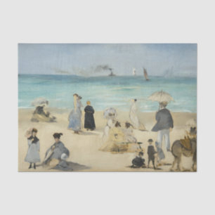 Edouard Manet - Am Strand von Boulogne-sur-Mer Seidenpapier