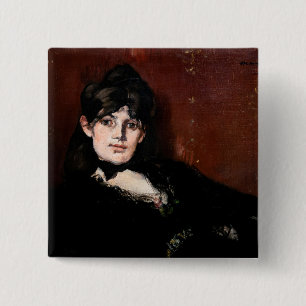 Edouard Manet - Berthe Morisot liegend Button