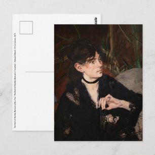 Edouard Manet - Berthe Morisot mit einem Fächer 18 Postkarte