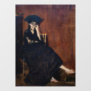 Edouard Manet - Berthe Morisot mit einem Fächer Fensteraufkleber