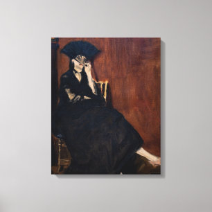 Edouard Manet - Berthe Morisot mit einem Fächer Leinwanddruck