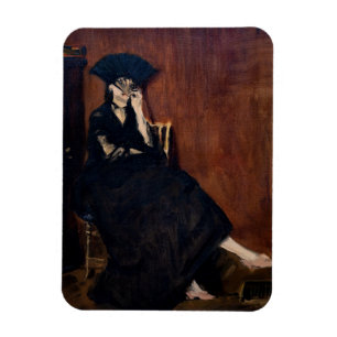 Edouard Manet - Berthe Morisot mit einem Fächer Magnet