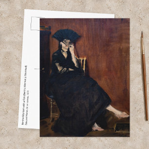 Edouard Manet - Berthe Morisot mit einem Fächer Postkarte