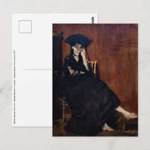 Edouard Manet - Berthe Morisot mit einem Fächer Postkarte