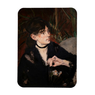 Edouard Manet - Berthe Morisot mit einem Fan 1874 Magnet