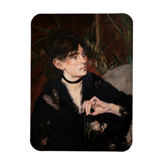 Edouard Manet - Berthe Morisot mit einem Fan 1874 Magnet (Vertikal)