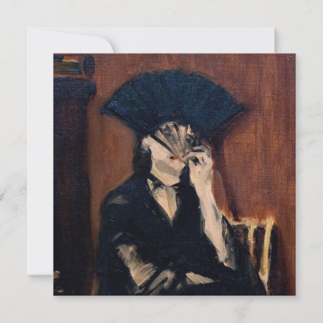 Edouard Manet - Berthe Morisot mit einem Fan Einladung (Vorderseite)