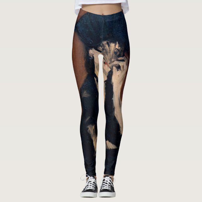 Edouard Manet - Berthe Morisot mit einem Fan Leggings (Vorderseite)