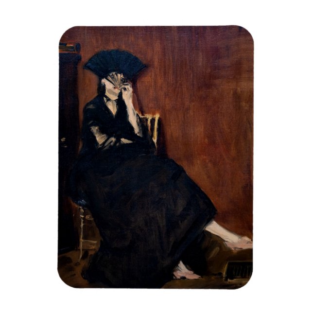 Edouard Manet - Berthe Morisot mit einem Fan Magnet (Vertikal)