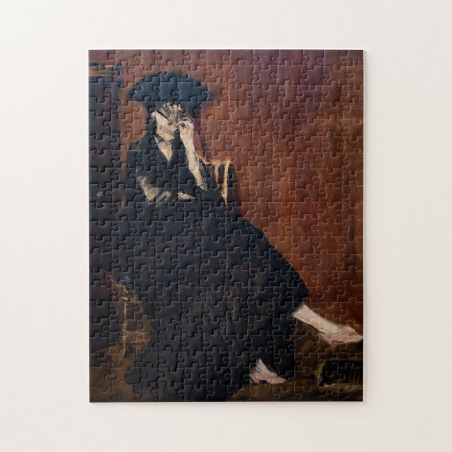 Edouard Manet - Berthe Morisot mit einem Fan Puzzle (Vertikal)