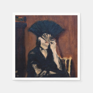 Edouard Manet - Berthe Morisot mit einem Fan Serviette