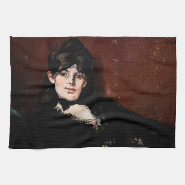 Edouard Manet - Berthe Morisot Reclining Geschirrtuch (Horizontal)