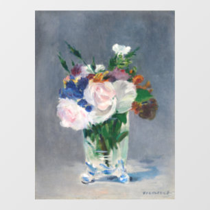 Edouard Manet - Blume in einer Kristallvase Fensteraufkleber