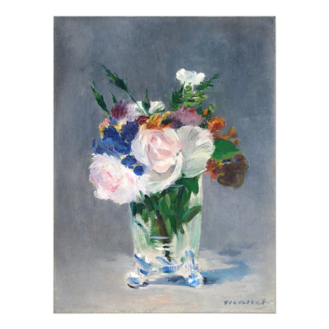 Edouard Manet - Blume in einer Kristallvase Fotodruck (Vorne)