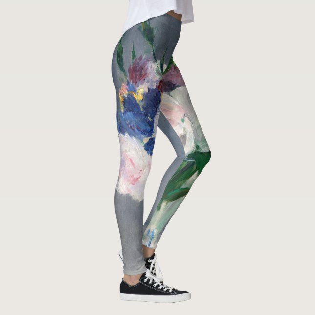 Edouard Manet - Blume in einer Kristallvase Leggings (Rechts)