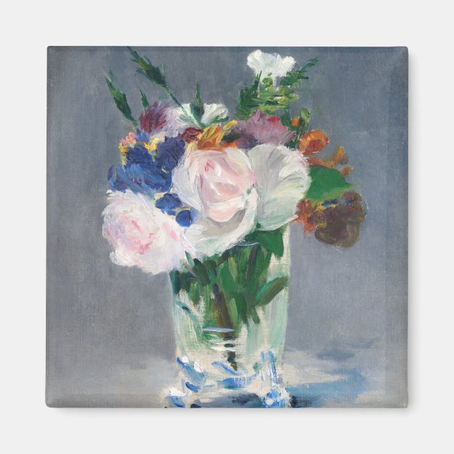 Edouard Manet - Blume in einer Kristallvase Magnet (Vorne)