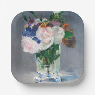 Edouard Manet - Blume in einer Kristallvase Pappteller