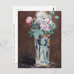 Edouard Manet - Blume in einer Kristallvase Postkarte