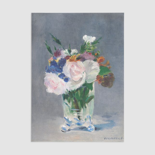 Edouard Manet - Blume in einer Kristallvase Seidenpapier (Von Creator hochgeladen)