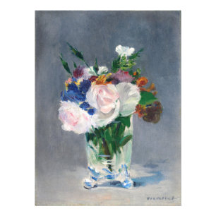 Edouard Manet - Blumen in einer Kristallvase Fotodruck
