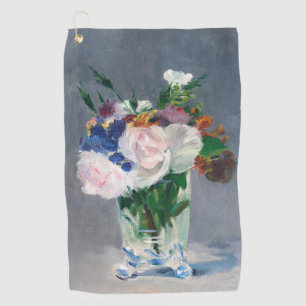 Edouard Manet - Blumen in einer Kristallvase Golfhandtuch