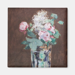 Edouard Manet - Blumen in einer Kristallvase Magnet