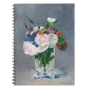 Edouard Manet - Blumen in einer Kristallvase Notizblock