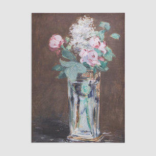 Edouard Manet - Blumen in einer Kristallvase Seidenpapier