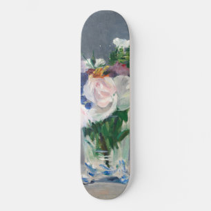 Edouard Manet - Blumen in einer Kristallvase Skateboard