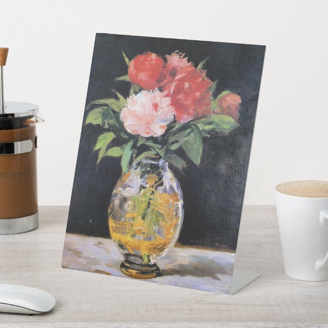 Edouard Manet - Blumenstrauß, Sockelschild (In SItu)