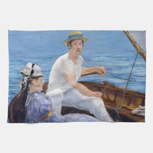 Edouard Manet - Bootsfahrt Geschirrtuch (Horizontal)