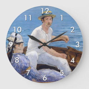Edouard Manet - Bootsfahrt Große Wanduhr