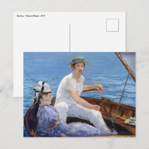Edouard Manet - Bootsfahrt Postkarte
