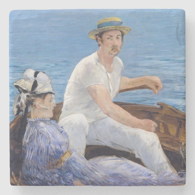 Edouard Manet - Bootsfahrt Steinuntersetzer (Vorderseite)