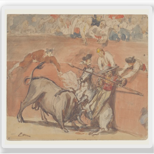 Édouard Manet - Bullfight Aufkleber (Vorderseite)