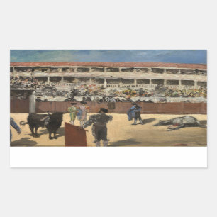 Edouard Manet - Bullfight Rechteckiger Aufkleber