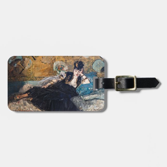 Edouard Manet - Dame mit Fächern Gepäckanhänger (Vorderseite horizontal)