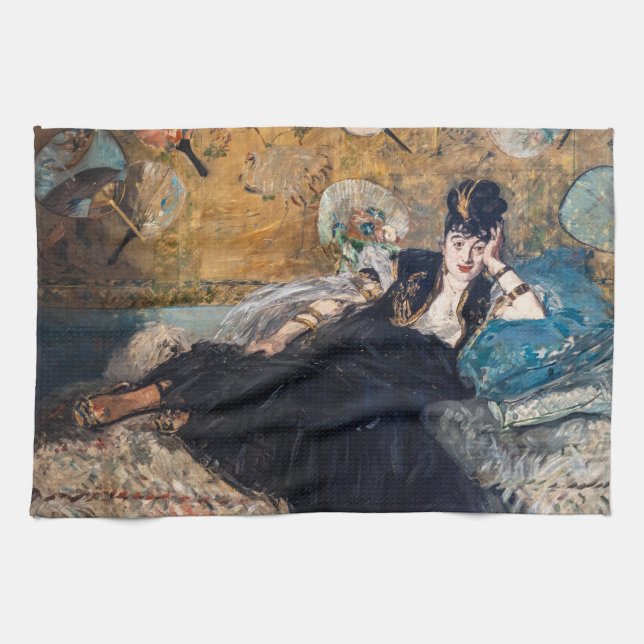 Edouard Manet - Dame mit Fächern Geschirrtuch (Horizontal)